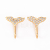 Brass Micro Pave Clear Cubic Zirconia Cuff Earrings EJEW-Q703-002-NF-2