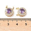 Brass Micro Pave Cubic Zirconia Beads KK-G531-01G-04-3