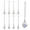 10Pcs 304 Stainless Steel Macrame Pouch Pendant Decorations HJEW-YW00109-1