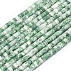 Natural Green Spot Jasper Beads Strands G-P575-B18-4x2mm-2