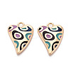 Rack Plating Alloy Enamel Pendants PALLOY-T091-15D-1