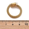 304 Stainless Steel Open Cuff Rings for Women RJEW-F173-02G-3