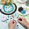 DIY Synthetic Turquoise Round & Cross Bracelets Making Kits DIY-NB0012-31-3