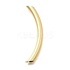 Brass Curved Tube Beads KK-S508-45G-1