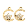 UV Plating Alloy Crystal Rhinestone Pendants ALRI-C009-10G-1
