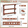 1 Bag 3-Tier Wooden Wall Mounted Dice Organizer Display Tower Racks ODIS-BC0001-27-2