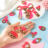 20Pcs 10 Styles Resin and Walnut Pendants WOOD-TA0002-73B-7