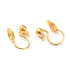 Brass Clip-on Earring Converters Findings KK-D060-04G-01-2