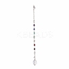 Natural & Synthetic Gemstone Chakra Pointed Dowsing Pendulums PALLOY-JF02089-1
