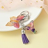 Resin Letter & Acrylic Butterfly Charms Keychain KEYC-YW00001-25-1