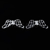 Transparent Clear Acrylic Faceted Wing Beads X-TACR-R1-2