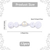 12Pcs Polyester Resin Cheongsam Buckle for Chinese Formal Dress DIY-CY0001-86B-2