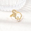 304 Stainless Steel Micro Pave Cubic Zirconia Cuff Open Rings RJEW-Z130-01G-01-1