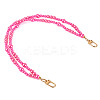 ABS Plastic Imitation Pearl Bead Chains Bag Extender Chains HJEW-TAC0090-3