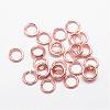 Brass Open Jump Rings KK-G277-6mm-RG-NR-1