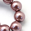 Baking Paint Pearlized Glass Pearl Round Bead Strands X-HY-Q330-8mm-58-3