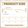 32Pcs 2 Styles 304 Stainless Steel Earring Hook Findings STAS-LP0004-06-2