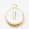 Brass Enamel Pendants KK-H103-01I-G-1