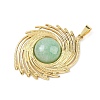 Natural Green Aventurine Pendants STAS-B109-01G-15-2