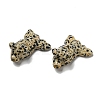 Natural Dalmatian Jasper Carved Healing Goldfish Figurines DJEW-D012-08F-1