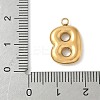304 Stainless Steel Initial Pendants STAS-S186-12B-G-3