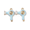 Alloy Enamel Pendants ENAM-R149-11B-G-1