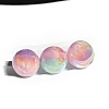 30Pcs Gradient Color & UV Plating Rainbow Iridescent Opaque Resin Beads PW-WG1BD98-09-1