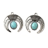 Tibetan Style Alloy Pave Imitation Turquoise Pendants FIND-NH0001-05AS-1