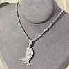 201 Stainless Steel Eagle Pendant Necklaces NJEW-H055-06P-1