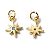 Rack Plating Brass Micro Pave Cubic Zirconia Pendants KK-P235-06G-1