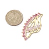 Faceted Round Natural Rose Quartz & Glass Seed Bead Pendants PALLOY-MZ00219-2