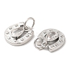 Rack Plating Brass with Cubic Zirconia Pendants KK-K332-23P-2