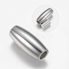 Tarnish Resistant 304 Stainless Steel Magnetic Clasps with Glue-in Ends STAS-F149-05P-1