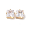 Brass Clear Cubic Zirconia Cabochons LS-STAS-M294-30B-1