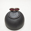 Alloy with Natural Garnet Round Beaded Cuff Rings FS-WG034C3-01-1