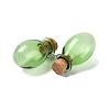 Oval Glass Cork Bottles Ornament X1-AJEW-O032-03F-2