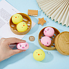 2 Sets 2 Colors TPR Imitation Steamed Stuffed Bun Stress Toy AJEW-DR0001-38-3