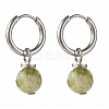 Natural Qinghai Jade Beads Earrings for Girl Women Gift EJEW-JE04607-02-1