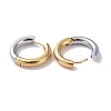 Two Tone 304 Stainless Steel Hinged Hoop Earrings for Women LS-EJEW-A073-01C-2