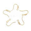 Brass Micro Pave Clear Cubic Zirconia Earring Hooks KK-Z084-10G-1