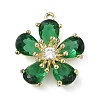 Brass Micro Pave Cubic Zirconia Pendants LS-KK-S514-02F-G-1