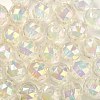 Two Tone UV Plating Rainbow Iridescent Acrylic Beads TACR-D010-06H-1