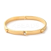 Heart 304 Stainless Steel Hinged Bangles for Women LS-BJEW-K263-01G-2