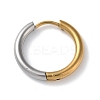 Two Tone 304 Stainless Steel Huggie Hoop Earrings EJEW-P250-01C-1