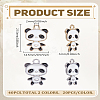 40Pcs 2 Colors Alloy Enamel Pendants ENAM-LP0002-53-2