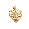 Rack Plating Brass with Cubic Zirconia Pendants KK-Q017-04C-G-1