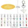 60Pcs 10 Colors Angel Acrylic & Alloy Pendant Decorations HJEW-CJ00064-8