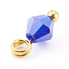 Handmade Faceted Glass Beads Charms X1-PALLOY-JF00636-4