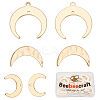 60Pcs 3 Style Brass Pendants KK-BBC0001-32-1