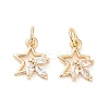 Brass Micro Pave Cubic Zirconia Pendants KK-B133-05G-05-1